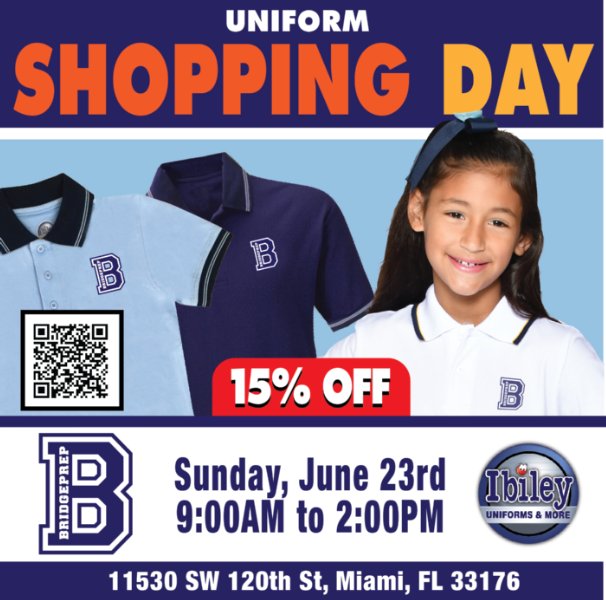 Private Uniform Sale at Ibiley Uniforms 11530 SW 120 Street Miami, FL 33176